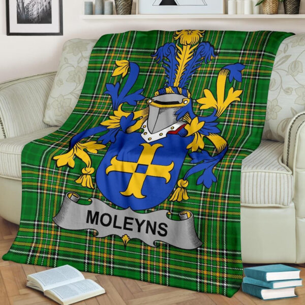 Ireland Premium Blanket - Moleyns Ireland Blanket Irish National Tartan - Image 2