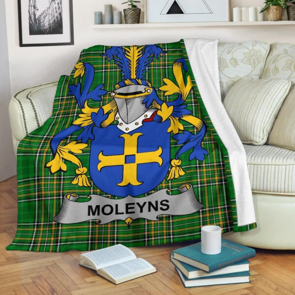 Ireland Premium Blanket - Moleyns Ireland Blanket Irish National Tartan