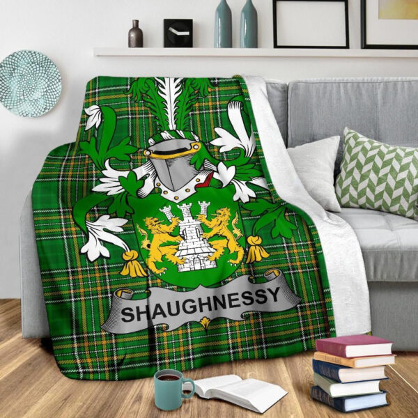 Ireland Premium Blanket - Shaughnessy or O'Shaughnessy Ireland Blanket Irish National Tartan - Image 3