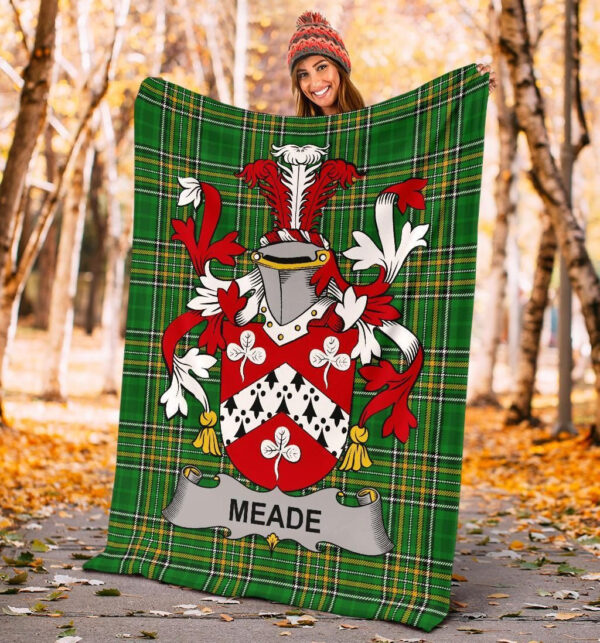 Ireland Premium Blanket - Meade Ireland Blanket Irish National Tartan - Image 4