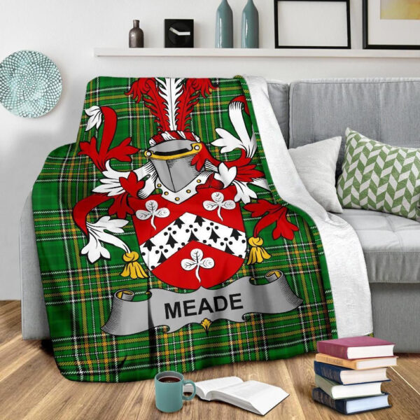 Ireland Premium Blanket - Meade Ireland Blanket Irish National Tartan - Image 3