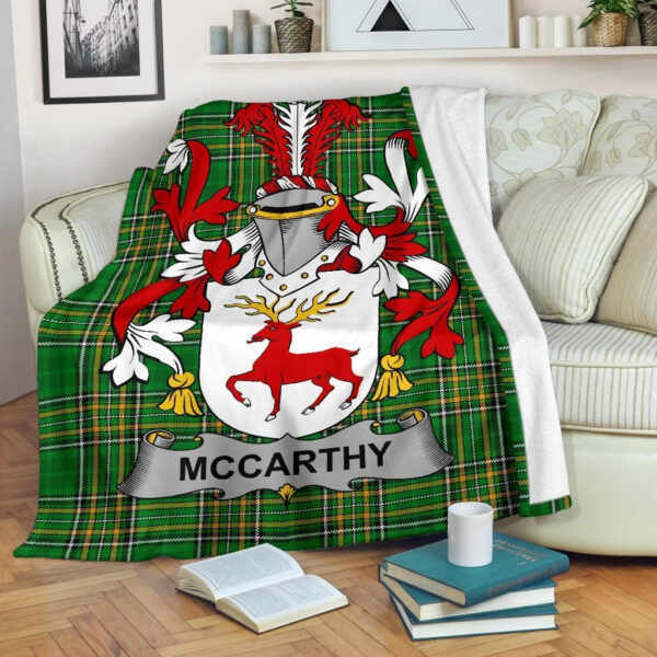 Ireland Premium Blanket - McCarthy Ireland Blanket Irish National Tartan