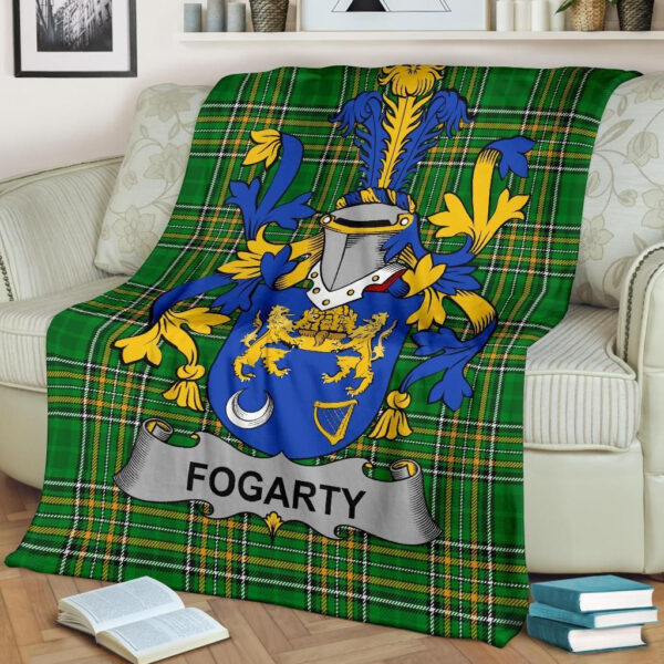 Ireland Premium Blanket - Fogarty or O'Fogarty Ireland Blanket Irish National Tartan - Image 2