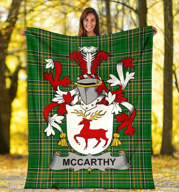 Ireland Premium Blanket - McCarthy Ireland Blanket Irish National Tartan - Image 5