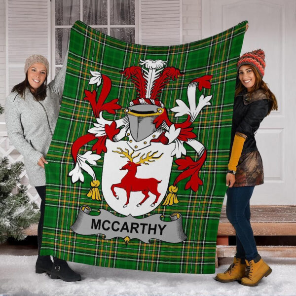 Ireland Premium Blanket - McCarthy Ireland Blanket Irish National Tartan - Image 6