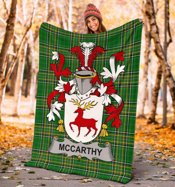 Ireland Premium Blanket - McCarthy Ireland Blanket Irish National Tartan - Image 4