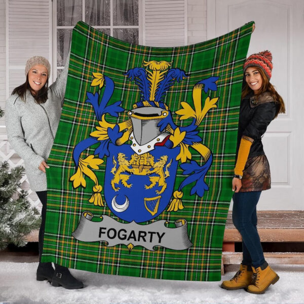 Ireland Premium Blanket - Fogarty or O'Fogarty Ireland Blanket Irish National Tartan - Image 6