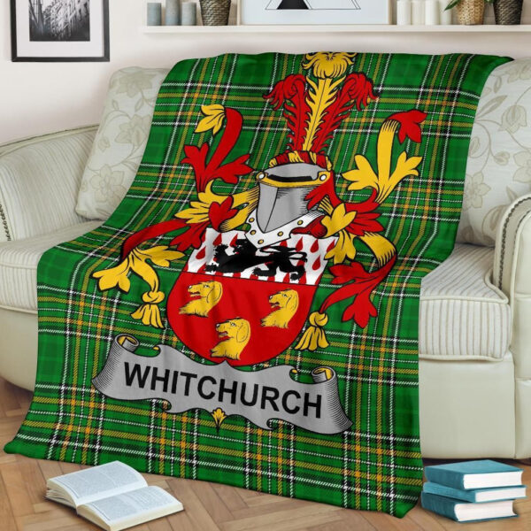 Ireland Premium Blanket - Whitchurch Ireland Blanket Irish National Tartan - Image 2