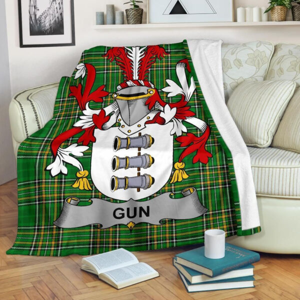 Ireland Premium Blanket - Gun Ireland Blanket Irish National Tartan