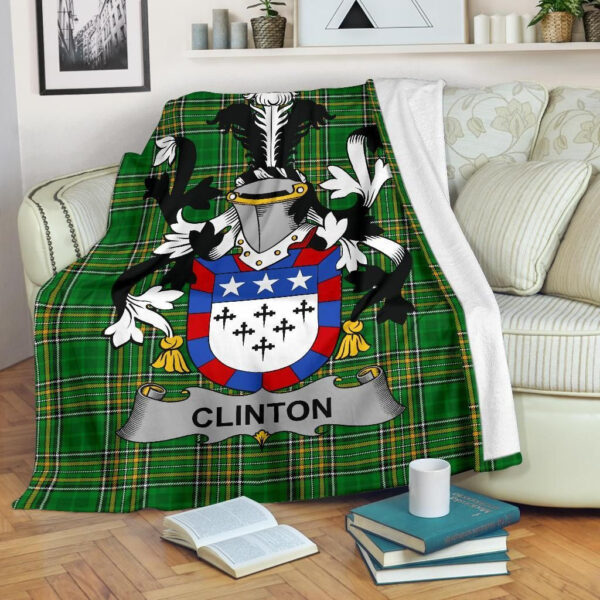 Ireland Premium Blanket - Clinton Ireland Blanket Irish National Tartan