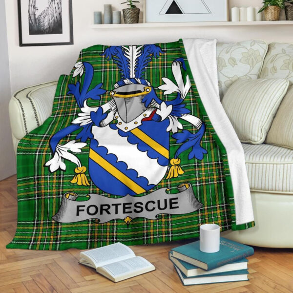 Ireland Premium Blanket - Fortescue Ireland Blanket Irish National Tartan