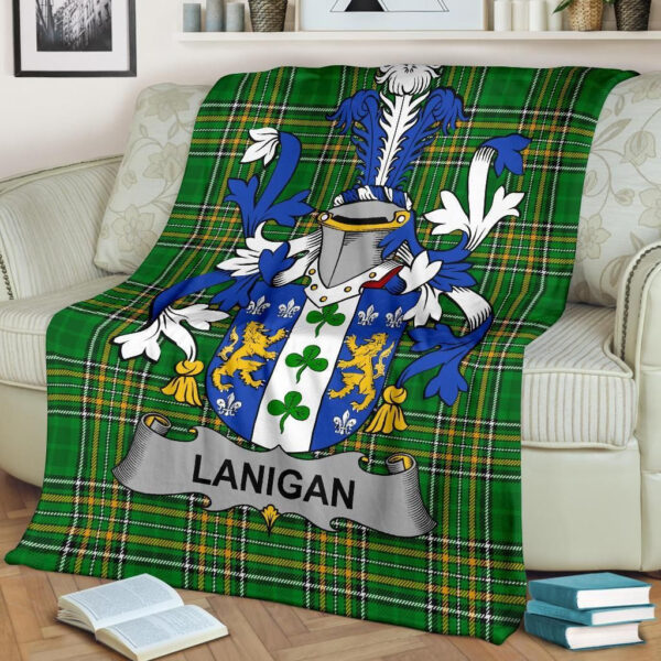 Ireland Premium Blanket - Lanigan or O'Lenigan Ireland Blanket Irish National Tartan - Image 2