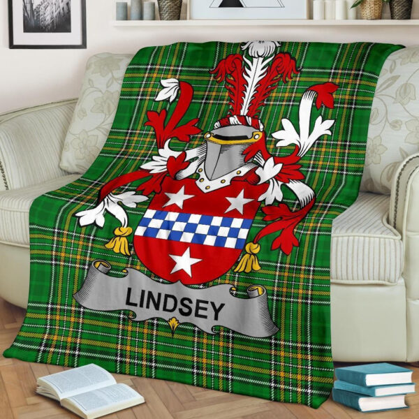 Ireland Premium Blanket - Lindsey Ireland Blanket Irish National Tartan - Image 2