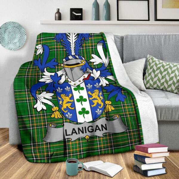 Ireland Premium Blanket - Lanigan or O'Lenigan Ireland Blanket Irish National Tartan - Image 3