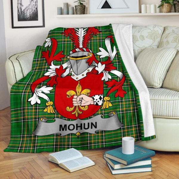 Ireland Premium Blanket - Mohun or Mohan Ireland Blanket Irish National Tartan