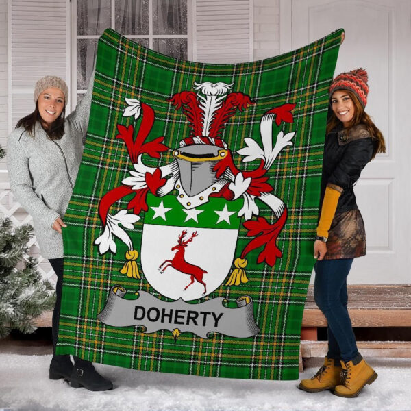 Ireland Premium Blanket - Doherty or O'Doherty Ireland Blanket Irish National Tartan - Image 6