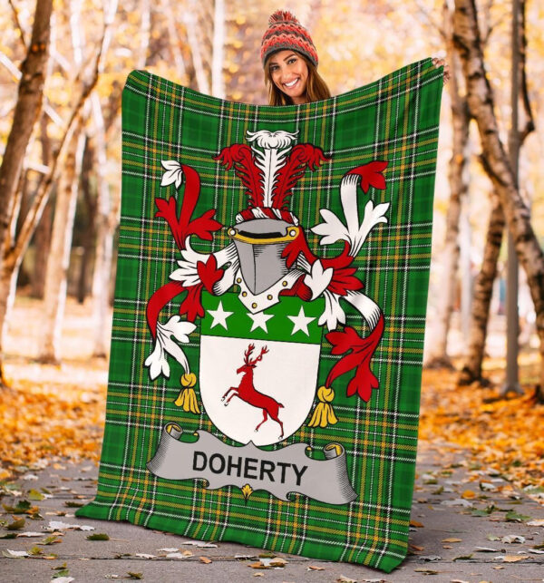 Ireland Premium Blanket - Doherty or O'Doherty Ireland Blanket Irish National Tartan - Image 4