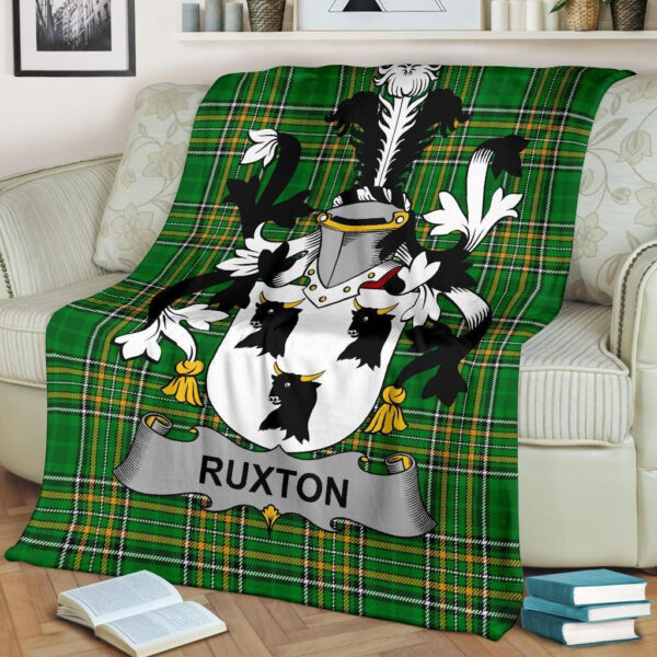 Ireland Premium Blanket - Ruxton Ireland Blanket Irish National Tartan - Image 2