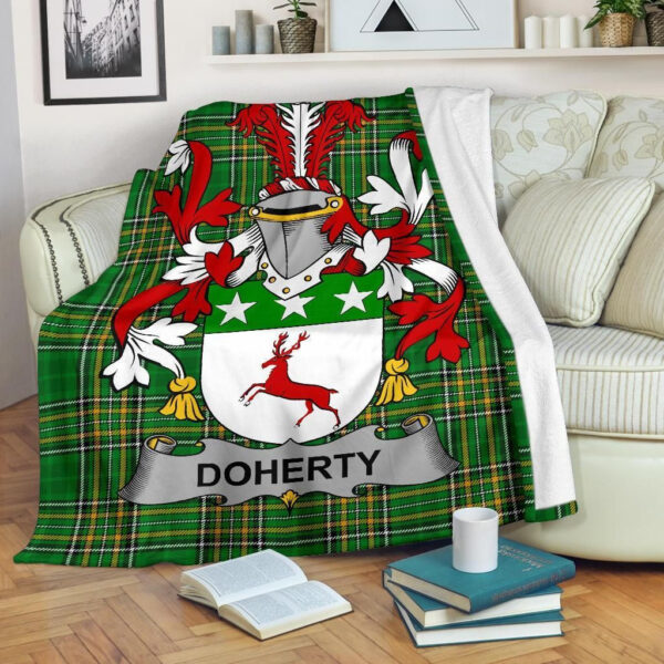 Ireland Premium Blanket - Doherty or O'Doherty Ireland Blanket Irish National Tartan