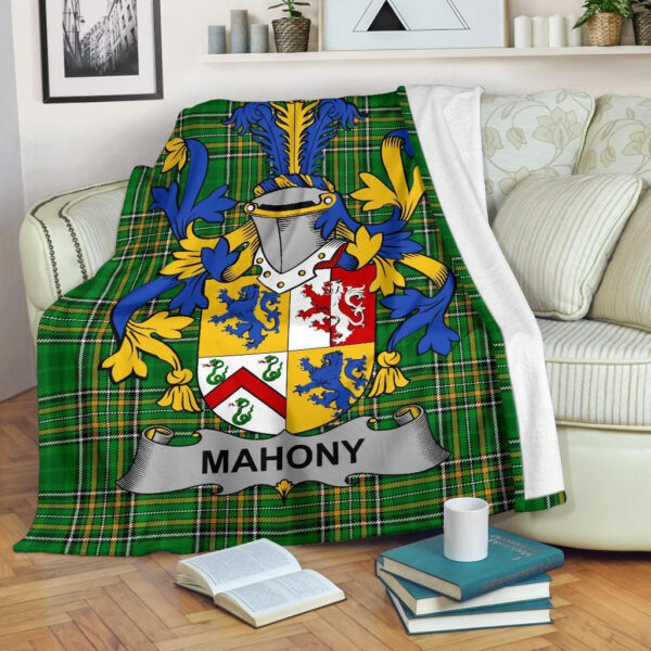 Ireland Premium Blanket - Mahony or O'Mahoney Ireland Blanket Irish National Tartan