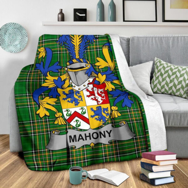 Ireland Premium Blanket - Mahony or O'Mahoney Ireland Blanket Irish National Tartan - Image 3