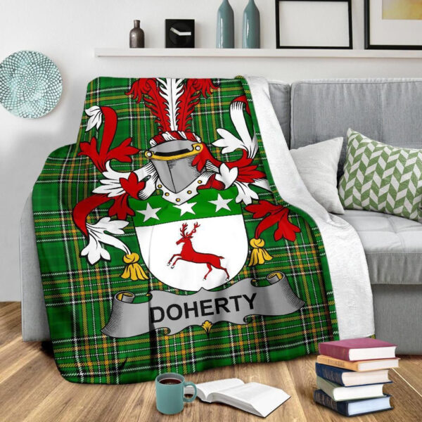 Ireland Premium Blanket - Doherty or O'Doherty Ireland Blanket Irish National Tartan - Image 3