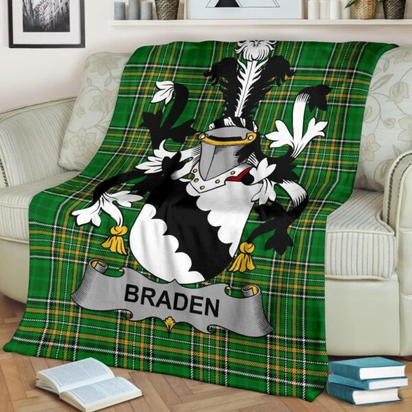 Ireland Premium Blanket - Braden or O'Braden Ireland Blanket Irish National Tartan - Image 2