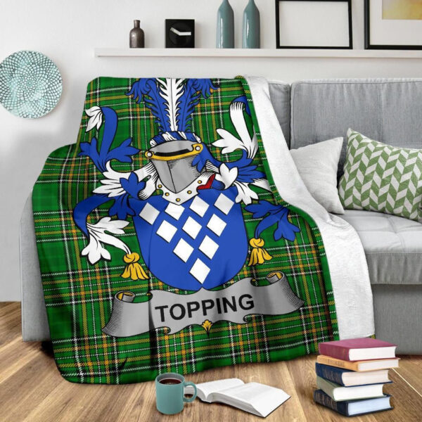 Ireland Premium Blanket - Topping Ireland Blanket Irish National Tartan - Image 3