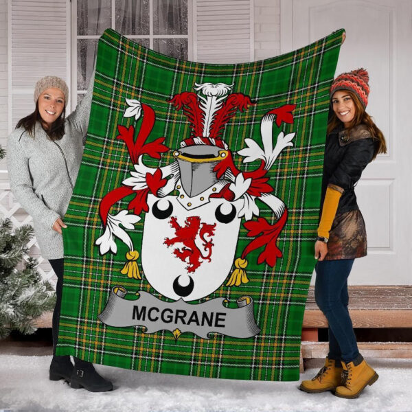 Ireland Premium Blanket - McGrane or McGrann Ireland Blanket Irish National Tartan - Image 6