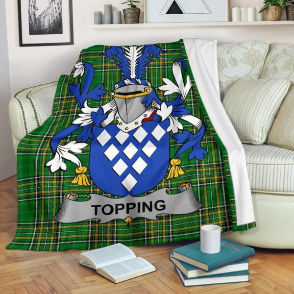 Ireland Premium Blanket - Topping Ireland Blanket Irish National Tartan