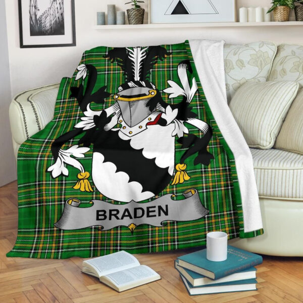 Ireland Premium Blanket - Braden or O'Braden Ireland Blanket Irish National Tartan