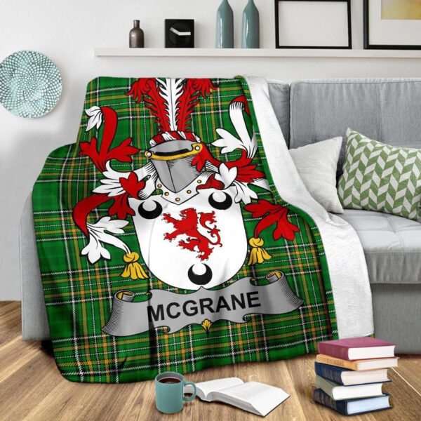 Ireland Premium Blanket - McGrane or McGrann Ireland Blanket Irish National Tartan - Image 3