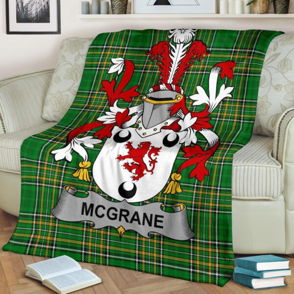 Ireland Premium Blanket - McGrane or McGrann Ireland Blanket Irish National Tartan - Image 2