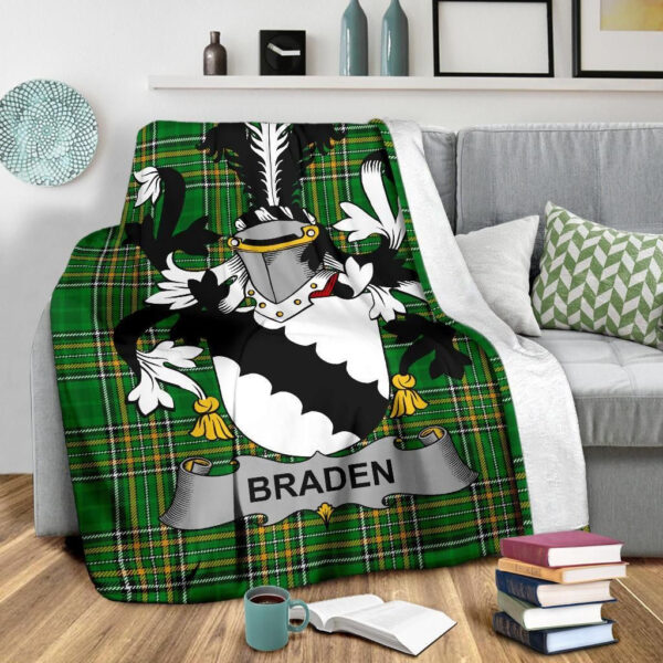 Ireland Premium Blanket - Braden or O'Braden Ireland Blanket Irish National Tartan - Image 3