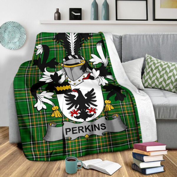 Ireland Premium Blanket - Perkins Ireland Blanket Irish National Tartan - Image 3