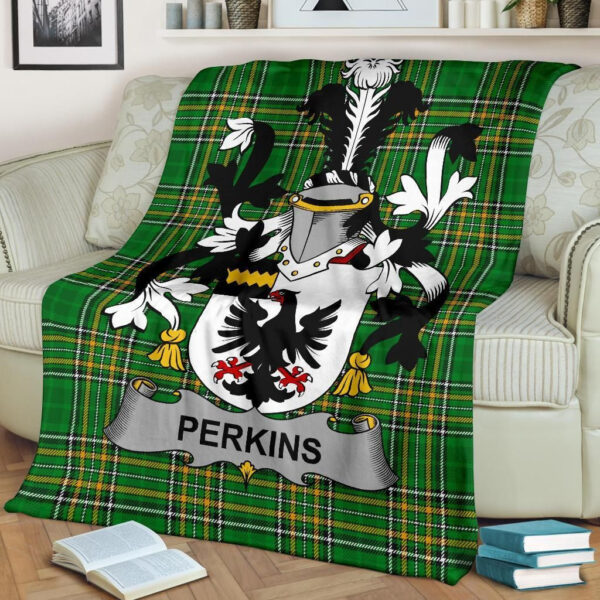 Ireland Premium Blanket - Perkins Ireland Blanket Irish National Tartan - Image 2