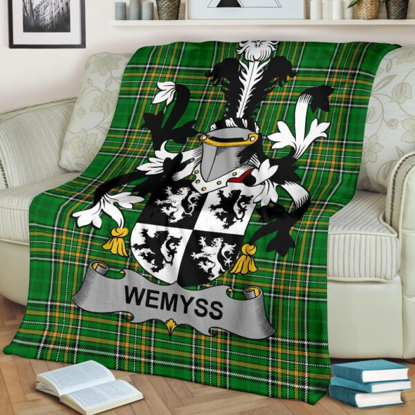 Ireland Premium Blanket - Wemyss Ireland Blanket Irish National Tartan - Image 2