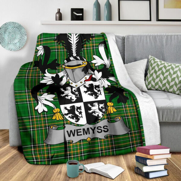 Ireland Premium Blanket - Wemyss Ireland Blanket Irish National Tartan - Image 3