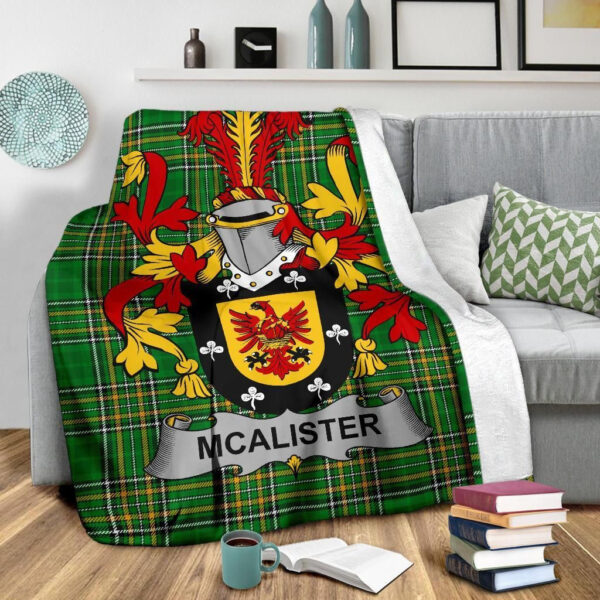 Ireland Premium Blanket - Alister or McAlister Ireland Blanket Irish National Tartan - Image 3