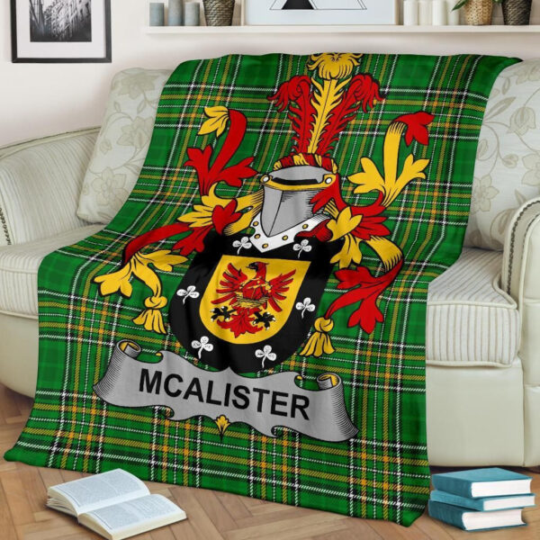 Ireland Premium Blanket - Alister or McAlister Ireland Blanket Irish National Tartan - Image 2