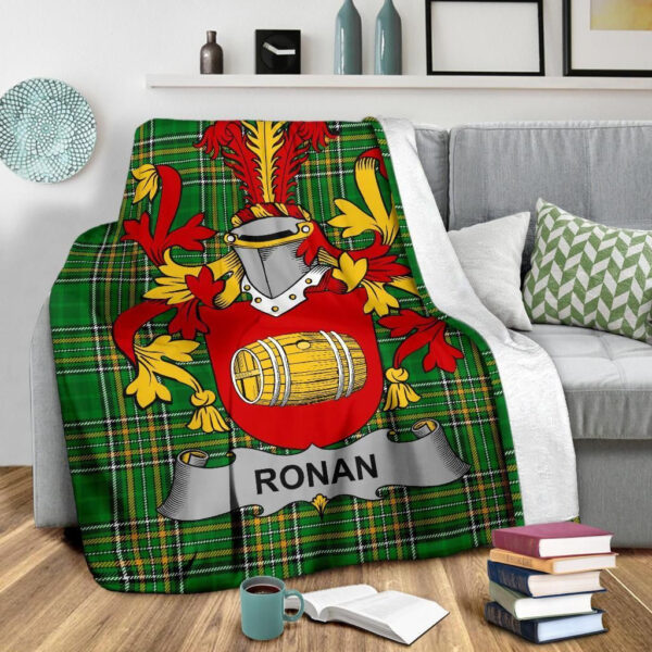 Ireland Premium Blanket - Ronan or O'Ronan Ireland Blanket Irish National Tartan - Image 3