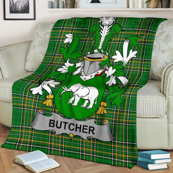 Ireland Premium Blanket - Butcher Ireland Blanket Irish National Tartan - Image 2