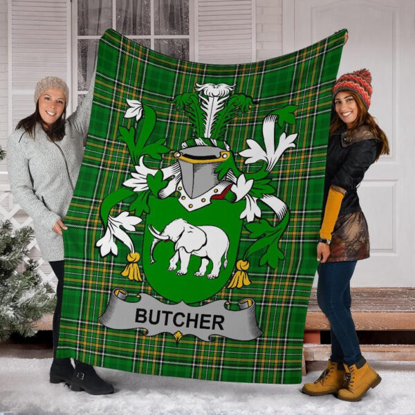 Ireland Premium Blanket - Butcher Ireland Blanket Irish National Tartan - Image 6