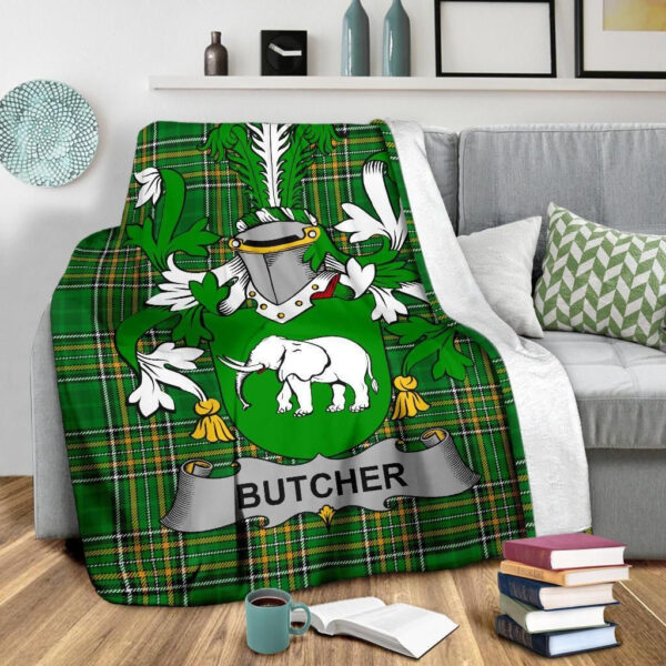 Ireland Premium Blanket - Butcher Ireland Blanket Irish National Tartan - Image 3