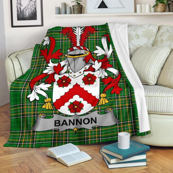 Ireland Premium Blanket - Bannon or O'Bannon Ireland Blanket Irish National Tartan