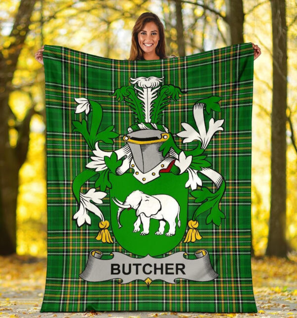 Ireland Premium Blanket - Butcher Ireland Blanket Irish National Tartan - Image 5