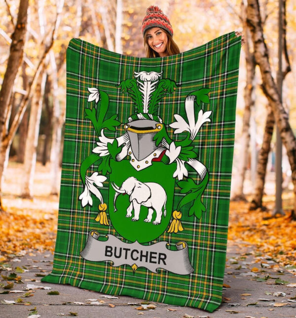 Ireland Premium Blanket - Butcher Ireland Blanket Irish National Tartan - Image 4