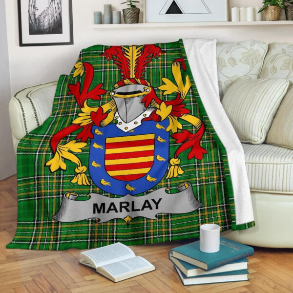 Ireland Premium Blanket - Marlay or O'Marley Ireland Blanket Irish National Tartan