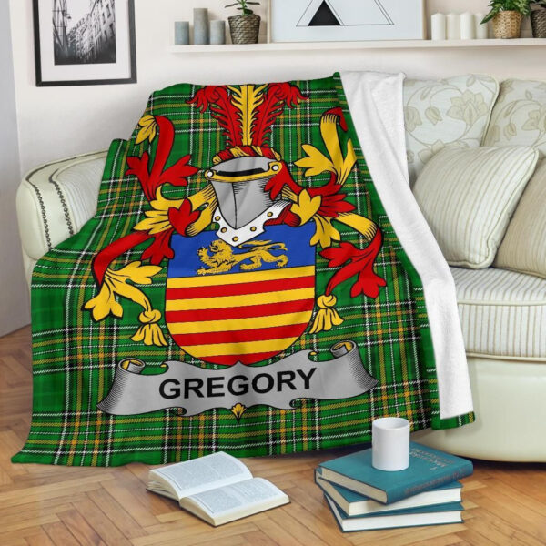 Ireland Premium Blanket - Gregory Ireland Blanket Irish National Tartan