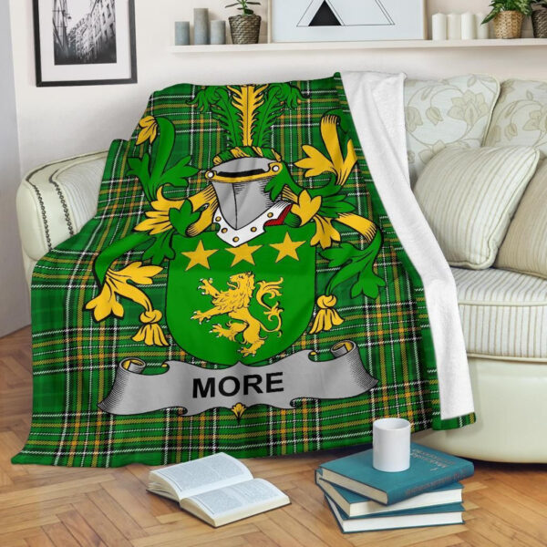 Ireland Premium Blanket - More or O'More Ireland Blanket Irish National Tartan